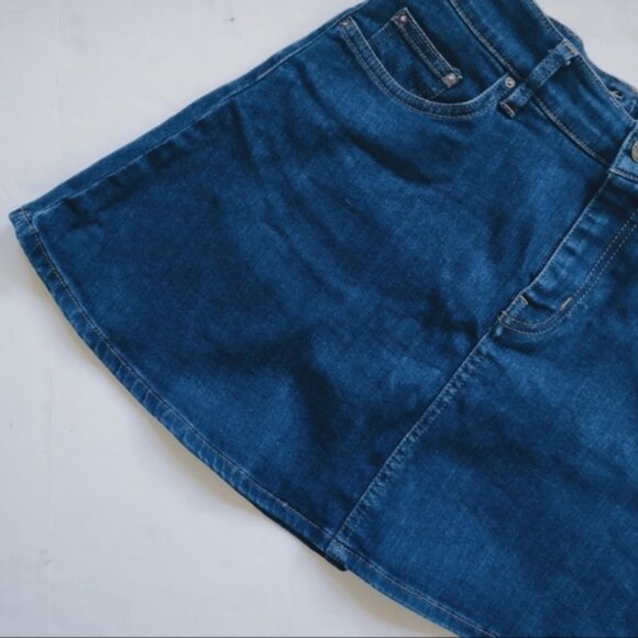 Zara Blue Jean Skater Skirt - Picture 5 of 6